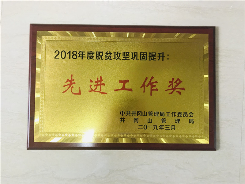 2019年3月，555000jc线路检测中心注册被中共井冈山管理局工作委员会、井冈山管理局评为2018年度脱贫攻坚巩固提升先进单位奖.jpg